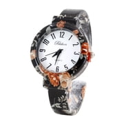 Blekon Collections Women s Cuff Bangle Watch   Elegant Flower Design Bracelet Timepiece, Fashion Jewelry Wristwatch for Ladies, Stylish Dress Gift, Multiple Design Options