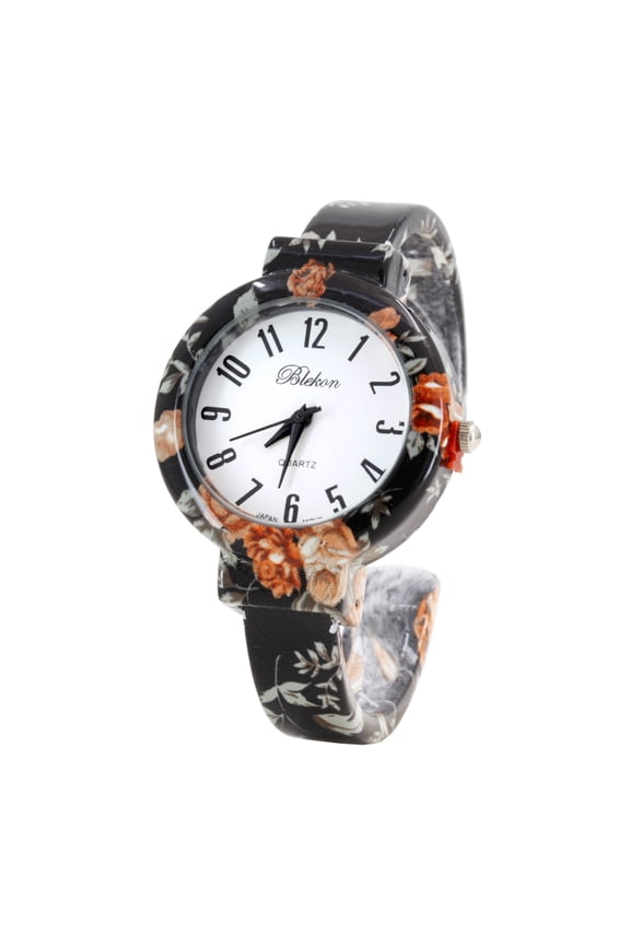 Collections Women’s Cuff Bangle Watch – Elegant Flower Design Bracelet Timepiece, Fashion Jewelry Wristwatch for Ladies, Stylish Dress Gift, Multiple Design Options