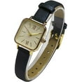 thumbnail image 1 of Blekon Collections Women's Japanese Quartz 25mm Case Square Face Elegant Leather Band Strap Watch, 1 of 5