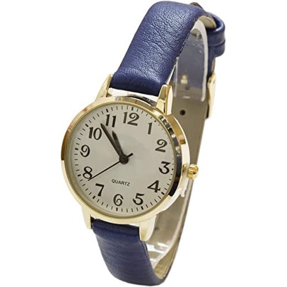 Blekon Collections Women's Japanese Quartz Classic Leather Strap Watch