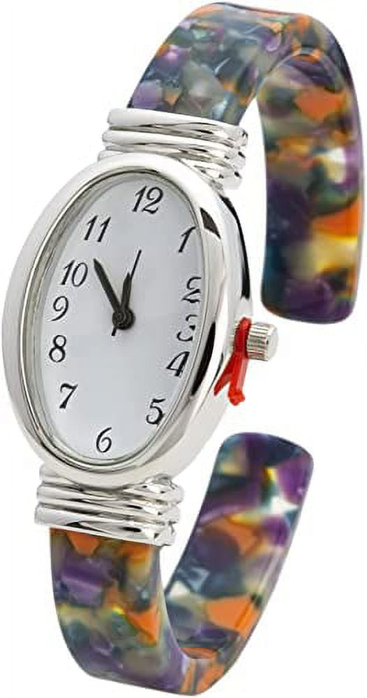 Blekon Collections Womens 21mm Rectangular Antique Metal Bangle