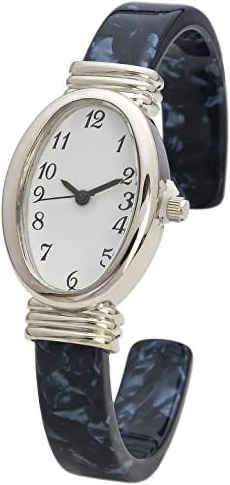 Blekon Collections Quartz 21mm Rectangle Concho Cuff Bangle Watch (Silver)　並行輸入 Blekon Collections Quartz Womens 21mm Case Scaled Patterned Bangle