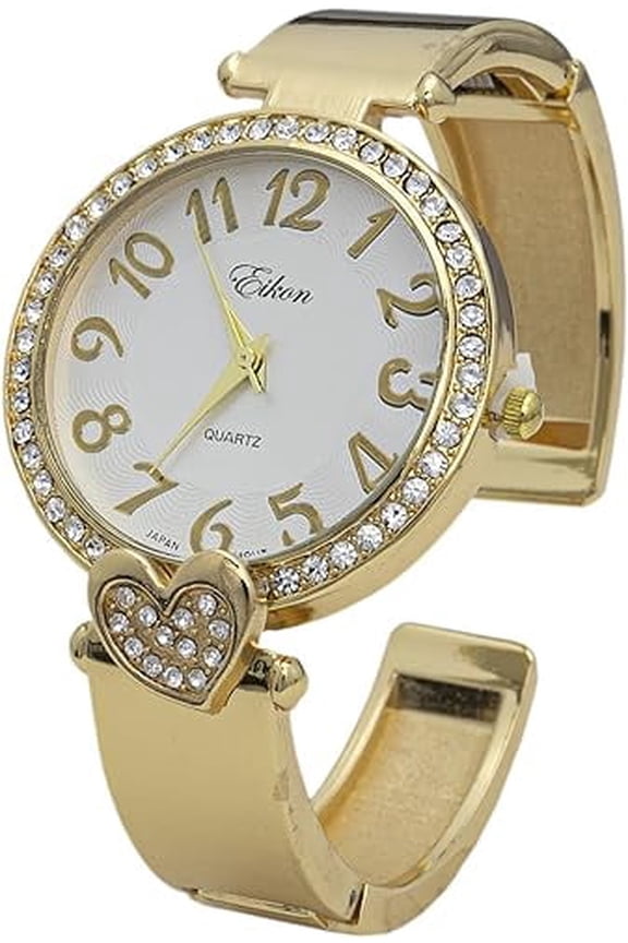 Collections Women's Quartz 36mm Case Gold Cuff Bangle Watch