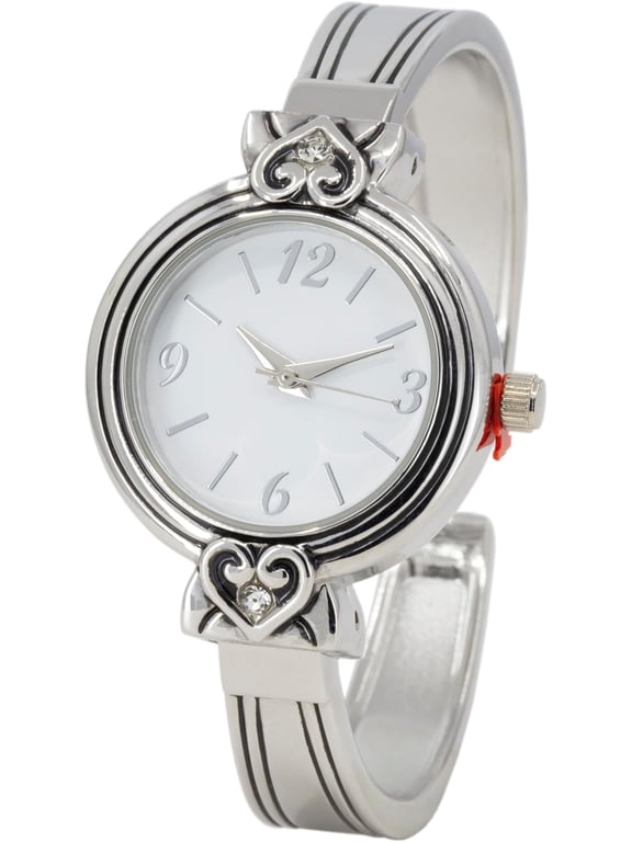Collections Women's Quartz Analog Multistyle Designed Cuff Bangle Wristwatch - Ladies Wrist Watch for Everyday Use - Can Fit Wrist Sizes 7-8 inches