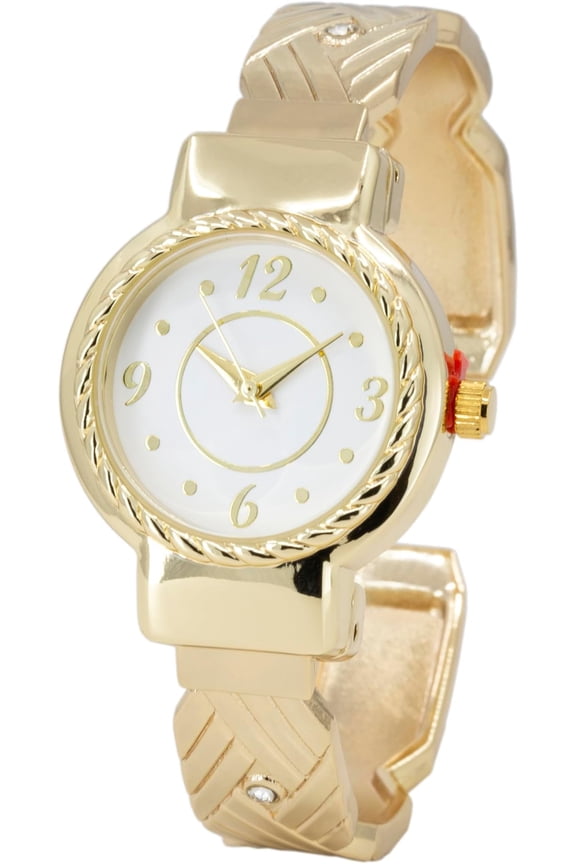 Collections Women's Quartz Analog Multistyle Designed Cuff Bangle Wristwatch - Ladies Wrist Watch for Everyday Use - Can Fit Wrist Sizes 7-8 inches