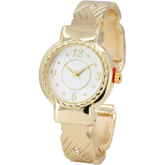 Blekon Collections Women's Quartz Analog Multistyle Designed Cuff Bangle Wristwatch - Ladies Wrist Watch for Everyday Use - Can Fit Wrist Sizes 7-8 inches