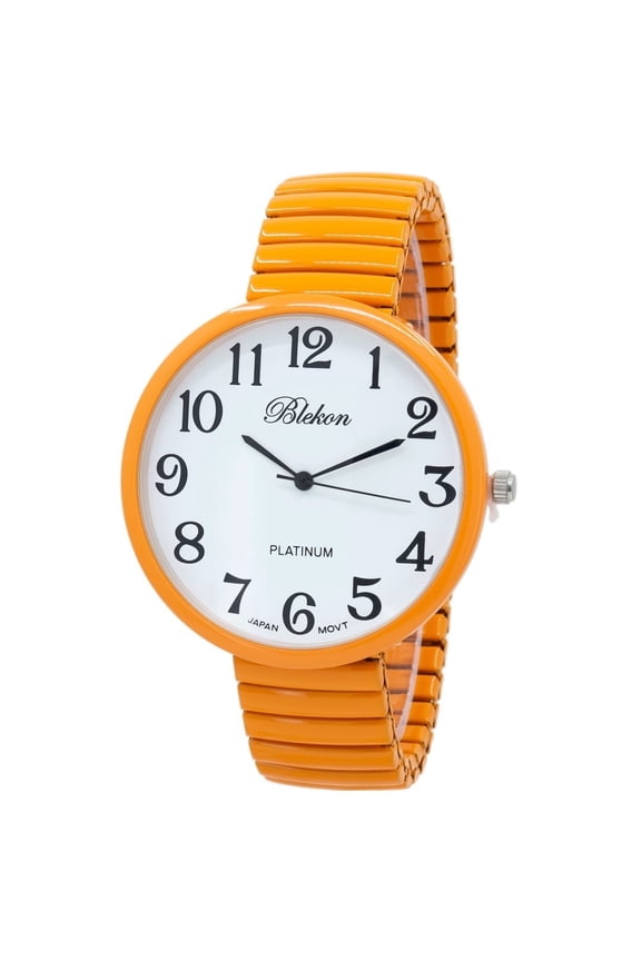 Collections Women's Super Large Face Stretch Band Watch, Japanese Movement PC21J, Adults