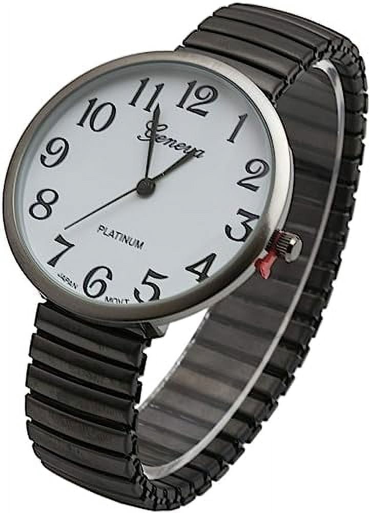 Women\'s Gunmetal New Super Large Face Stretch Band Japanese Movement Watch Blekon, Women main image 4