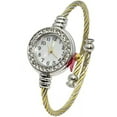 thumbnail image 1 of Blekon Collections Womens 24mm Case Rhinestone Bezel Wire Bangle Watch, 1 of 5