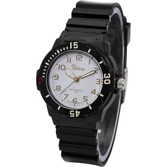 Blekon Collections Women’s Gradient Dial Buckle Strap Watch, 32mm Case, White & Black