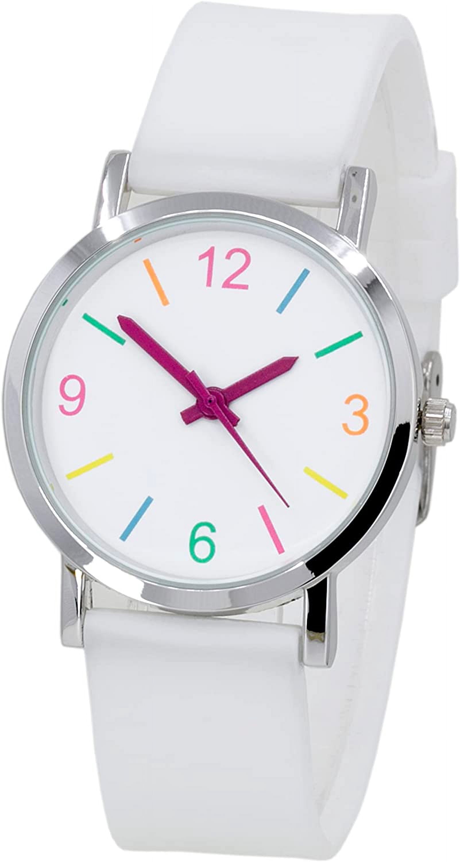 Blekon Collections Womens 35mm Case Analog Display White Silicone ...