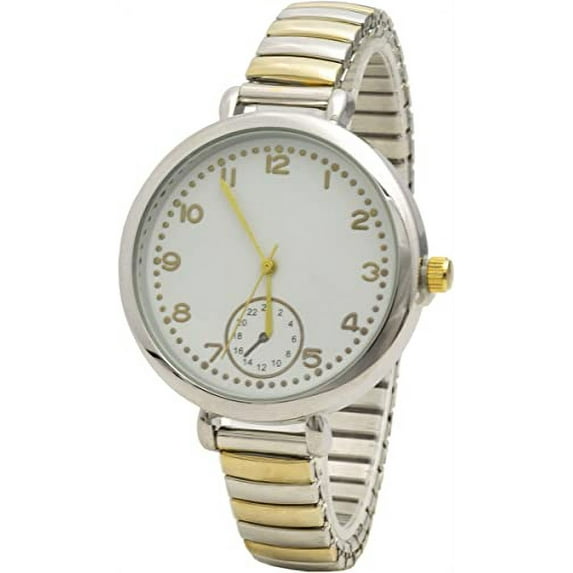 Blekon Collections Womens 40mm Case Classic Designed Narrow Stretch Band Watch
