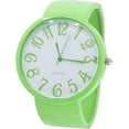 thumbnail image 1 of Blekon Collections Womens 42mm Case Analog Quartz Display Big Numbers Plain Designed Colored Semi Cuff Bangle Ladies Wrist Watch, 1 of 5