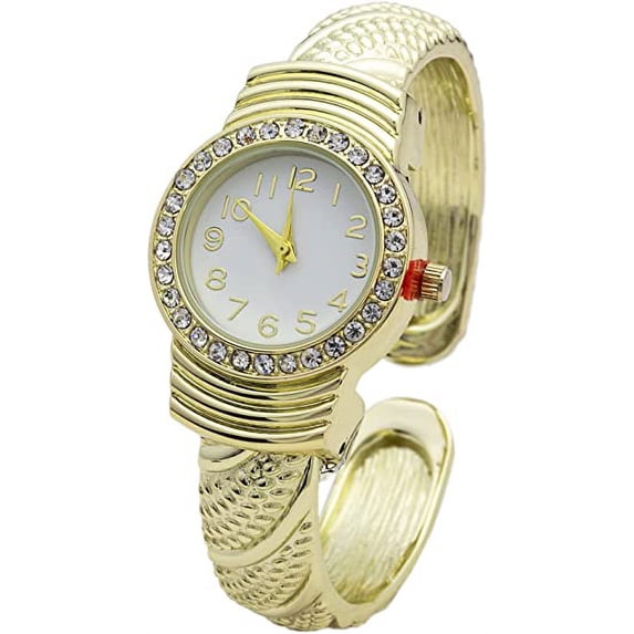 Blekon Collections Womens Quartz 26mm Case Concho Cuff Bangle Watch