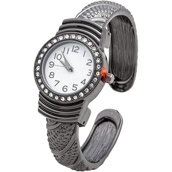 Blekon Collections Womens Quartz 26mm Case Concho Cuff Bangle Watch