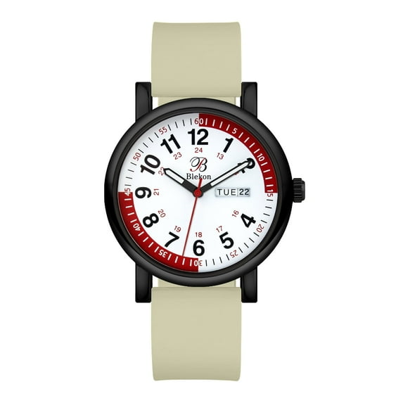 Blekon Female Adult Nurse Watch Medical Colors, Red, 15-Minute, Water Resistant Women's Watch