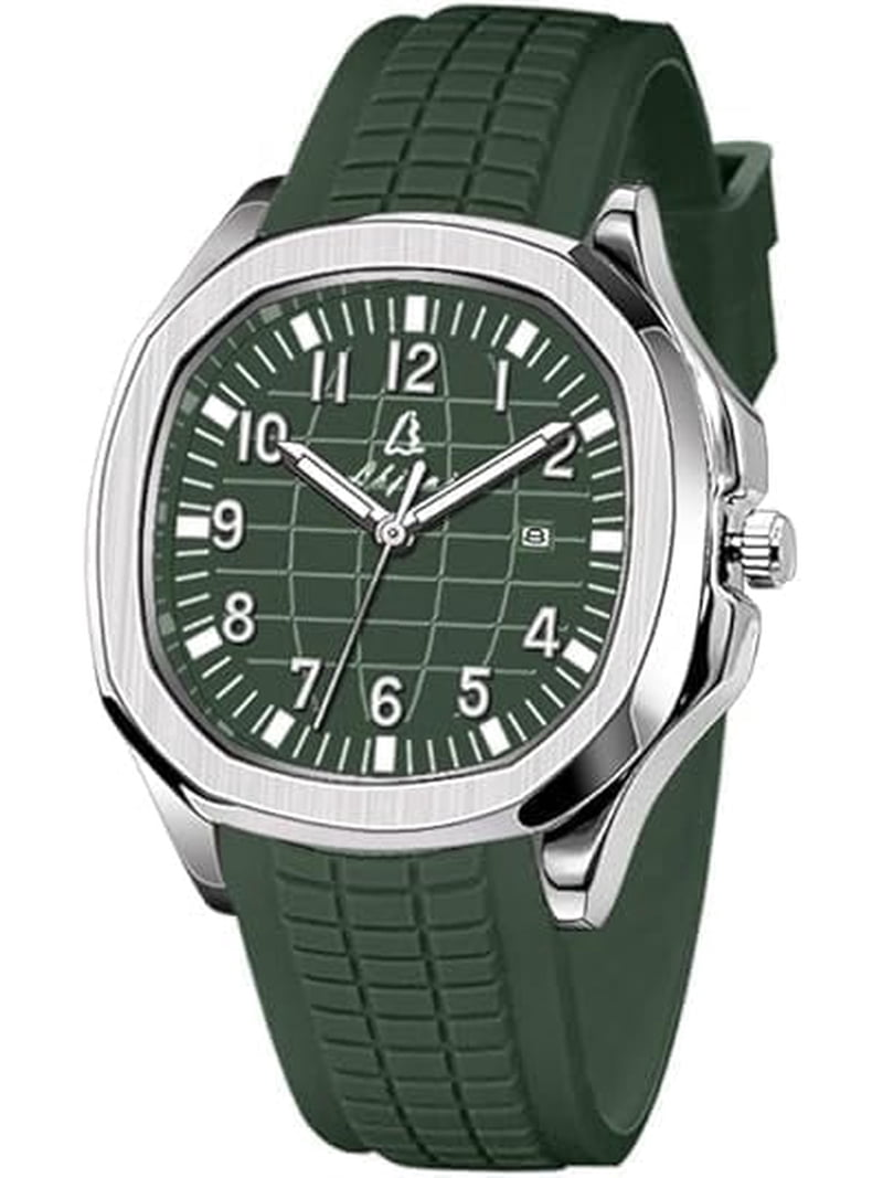 Stainless Steel Quartz Analog Watch with Date Display Luminous Hands Amazon.com: AIYISHI Men main image 3