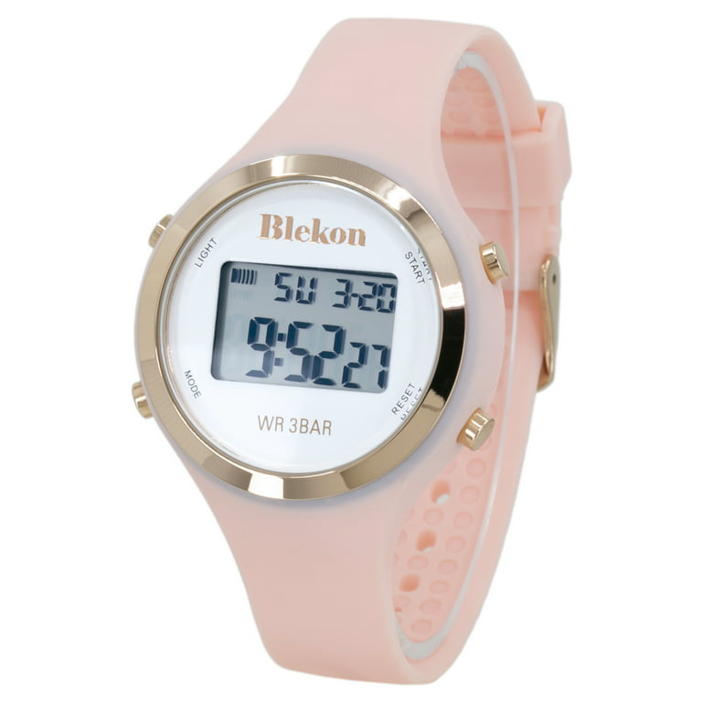 Blekon Orginal Outdoor Sports Womens Digital Watch - Light-Up Ladies  Digital Watches LED Alarm Clock/Stopwatch/Date and Month Display Digital  Watch