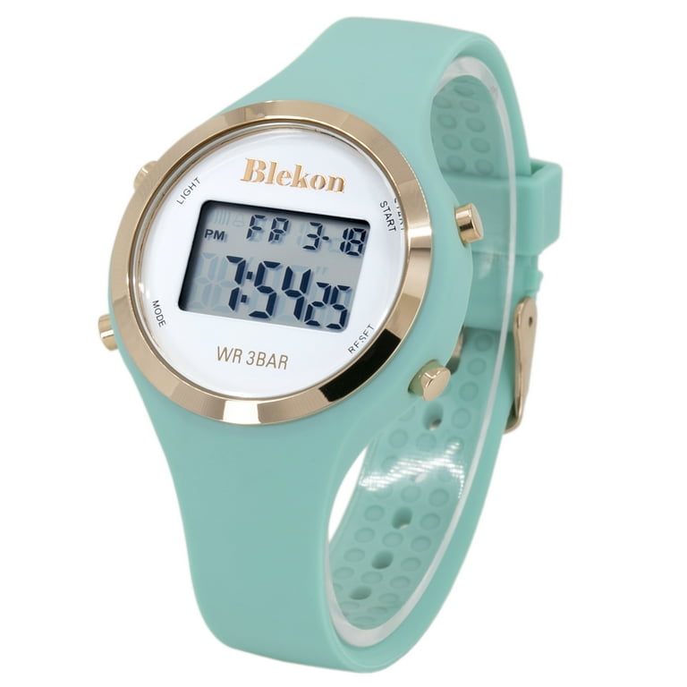 Blekon Orginal Outdoor Sports Womens Digital Watch - Light-Up Ladies  Digital Watches LED Alarm Clock/Stopwatch/Date and Month Display Digital  Watch