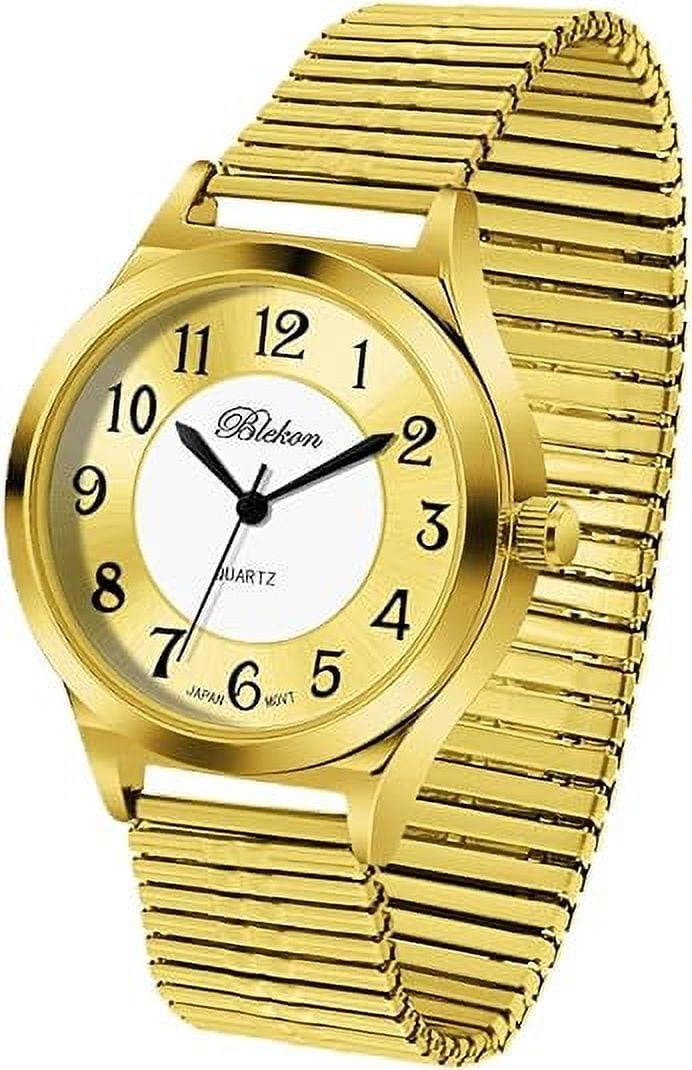 Blekon Orginal Women's 38mm Easy Read Stretch Band Watch (Fits up to Sixinch Wrist Size