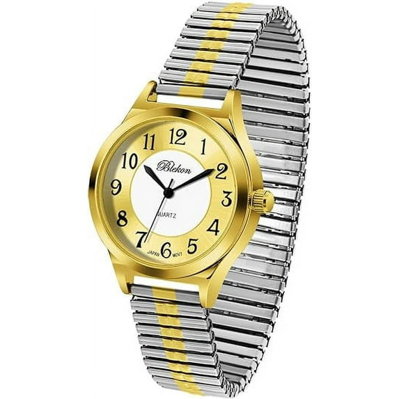Blekon Orginal Women's 38mm Easy Read Stretch Band Watch (Fits up to Six-inch Wrist Size)