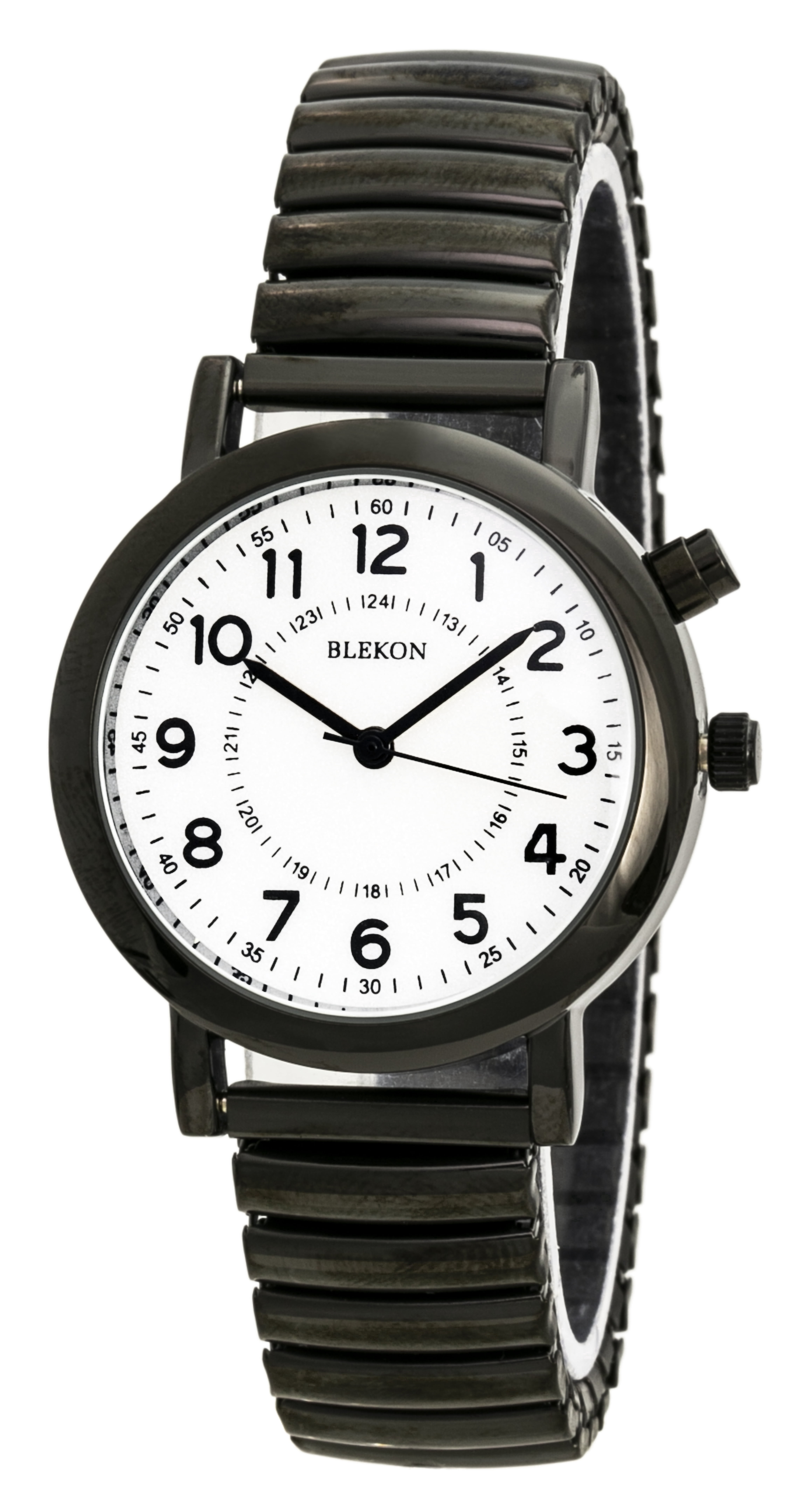 Blekon Original Light Up Dial Watch for Ladies 33mm Case Push Button Glossy Expansion Band - Analog Watch with Glow in The Dark Dial, Ideal for Everyday and Party Wear