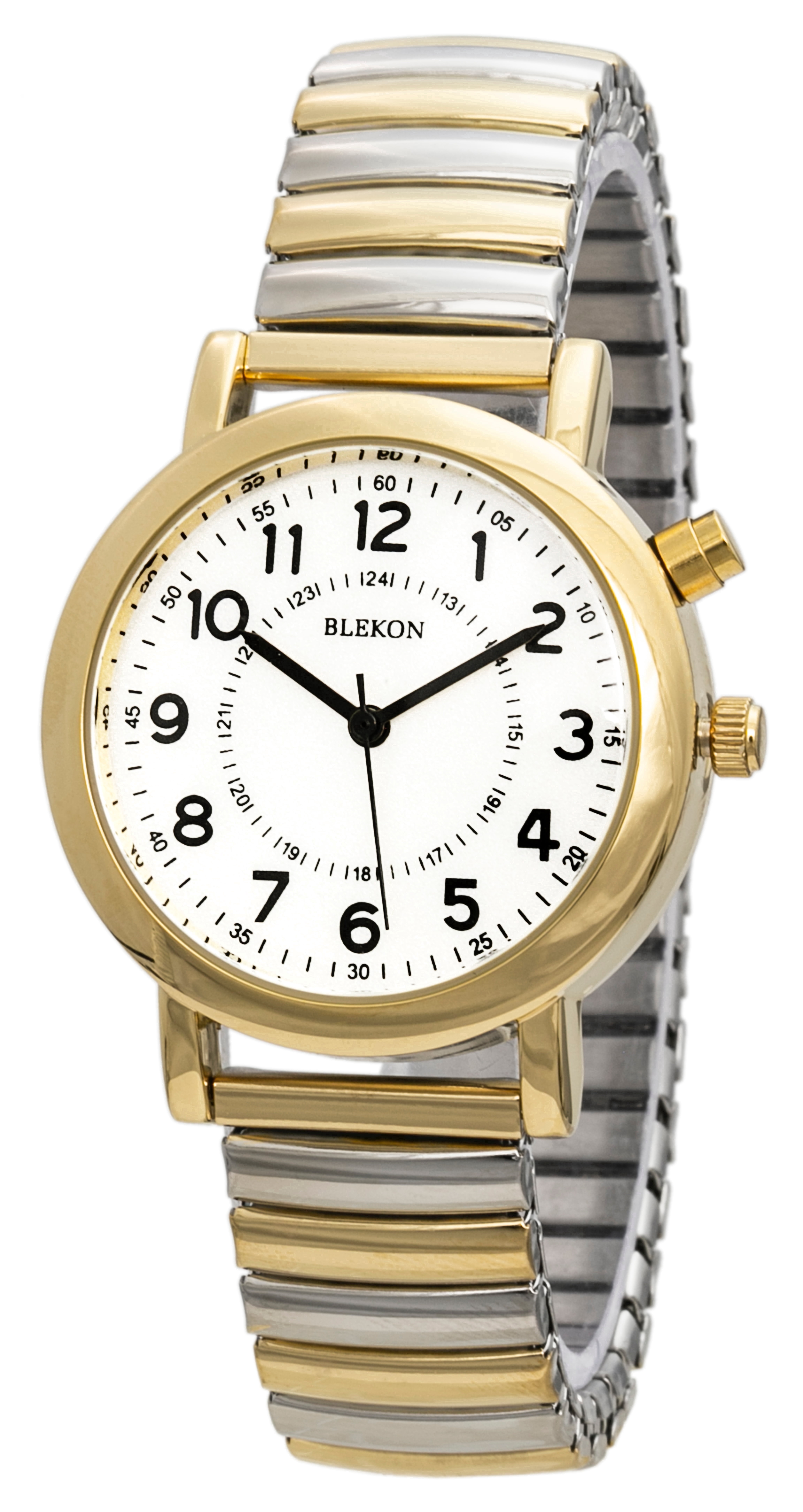 Blekon Original Light Up Dial Watch for Ladies 33mm Case Push Button Glossy Expansion Band - Analog Watch with Glow in The Dark Dial, Ideal for Everyday and Party Wear