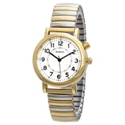 Original Light Up Dial Watch for Ladies 33mm Case Push Button Glossy Expansion Band - Analog Watch with Glow in The Dark Dial, Ideal for Everyday and Party Wear