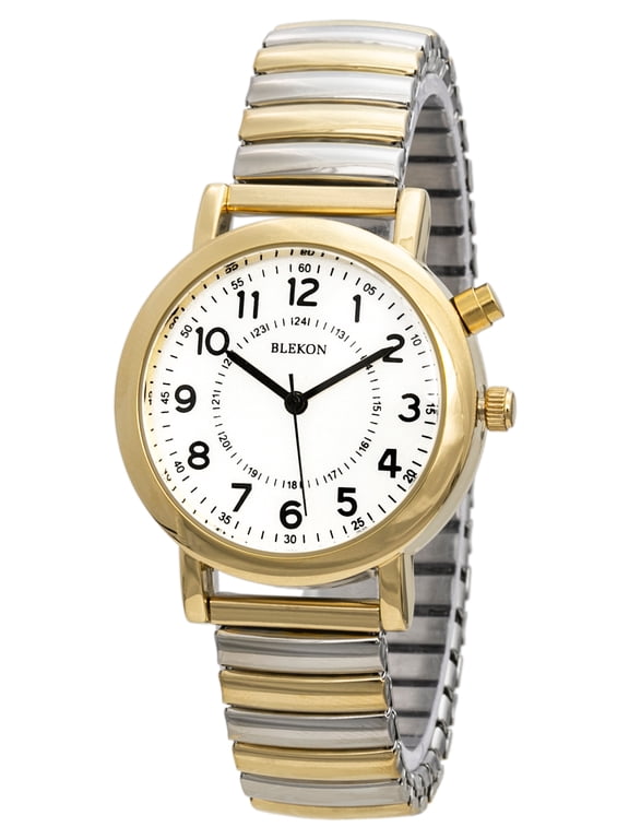 Original Light Up Dial Watch for Ladies 33mm Case Push Button Glossy Expansion Band - Analog Watch with Glow in The Dark Dial, Ideal for Everyday and Party Wear