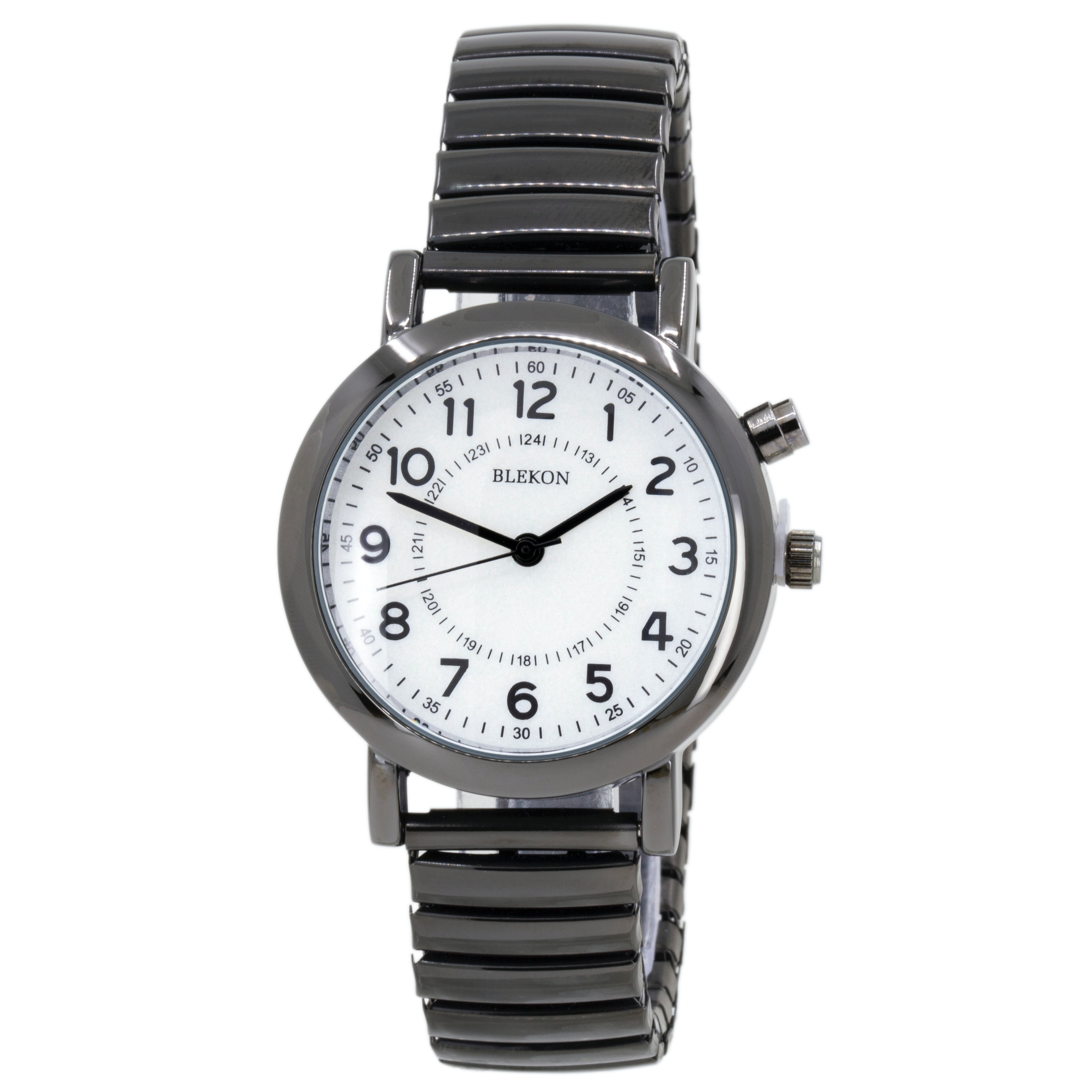 Blekon Women’s Light-Up Dial Analog Watch – 33mm Case, Glossy Expansion Band, Glow Dial