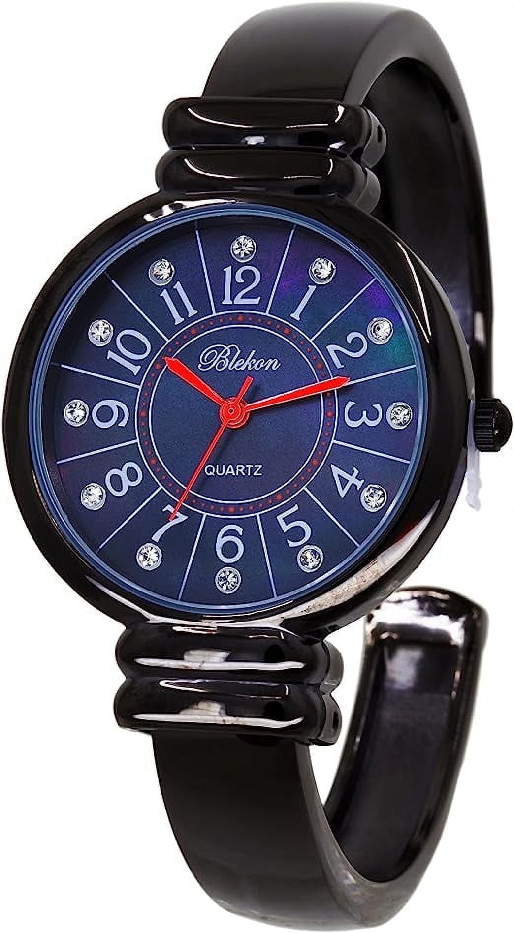 Women\'s Metal Bracelet Watch with Rubberized Coating, Analog, Japanese Quartz, Amazon.com: Nine West Women main image 4