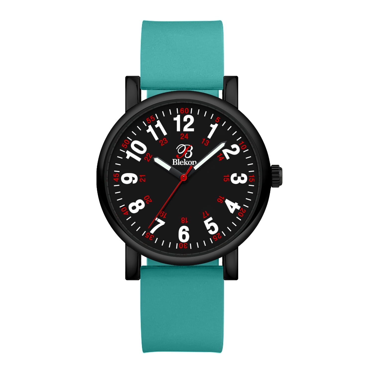 Blekon Original Nurse Watch for Medical Professionals and Students â€“ Various Scrub Colors, Easy Read Dial, Military Time with Seco Hand, Silicone Band, 3 ATM Water Resistant