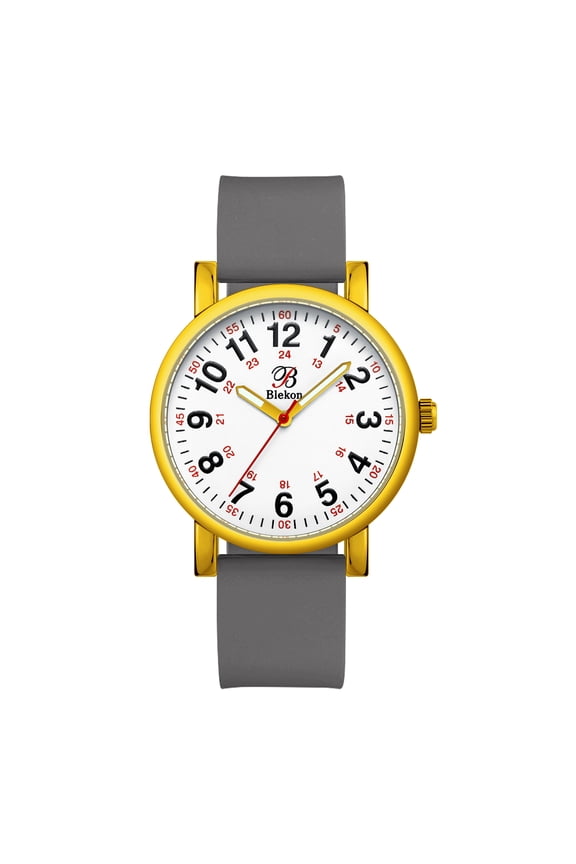 Original Nurse Watch for Medical Professionals and Students Various Scrub Colors, Easy Read Dial, Military Time with Second Hand, Silicone Band, 3 ATM Water Resistant