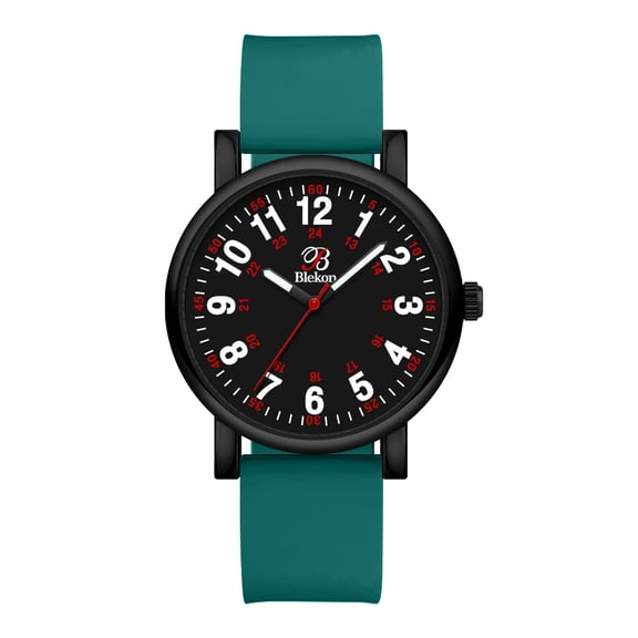 Blekon Original Nurse Watch for Medical Professionals and Students Various Scrub Colors, Easy Read Dial, Military Time with Second Hand, Silicone Band, 3 ATM Water Resistant