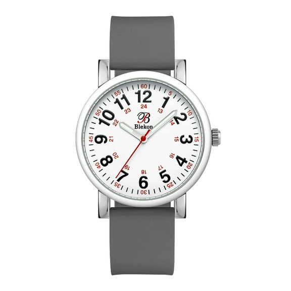 Blekon Original Nurse Watch - Medical Scrub Gray Colors, Easy Read Dial, Second Hand, Water Resistant Watch
