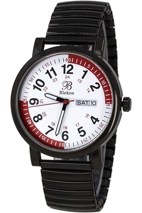 Original Nurse Watch - Silver Stretch Band, Easy Read Dial, Second Hand, Water Resistant Watch