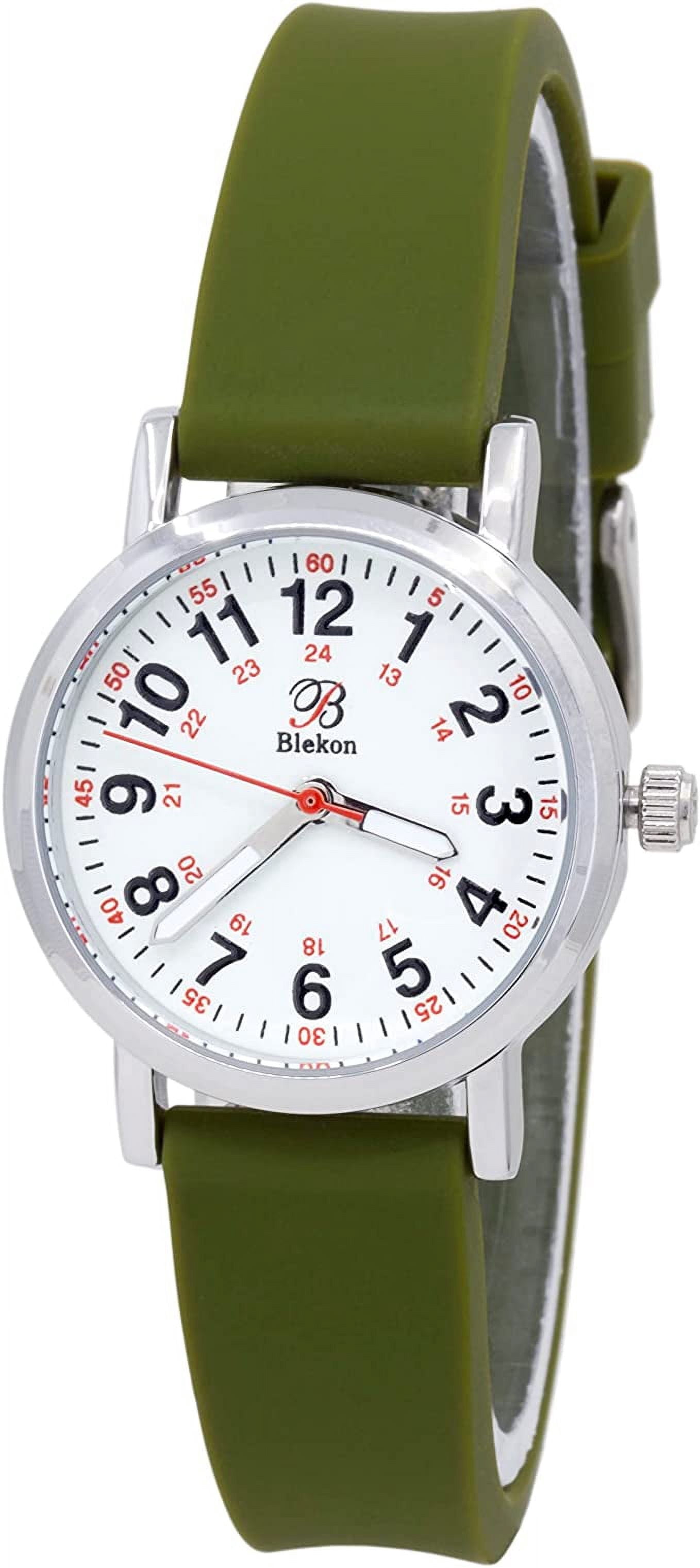 Petite Nurse Watch with Silicone Band, Easy Read Dial, Military Time, Second Amazon.com: Diaofendi Petite Watch for Women Nurses, Easy to  main image 3