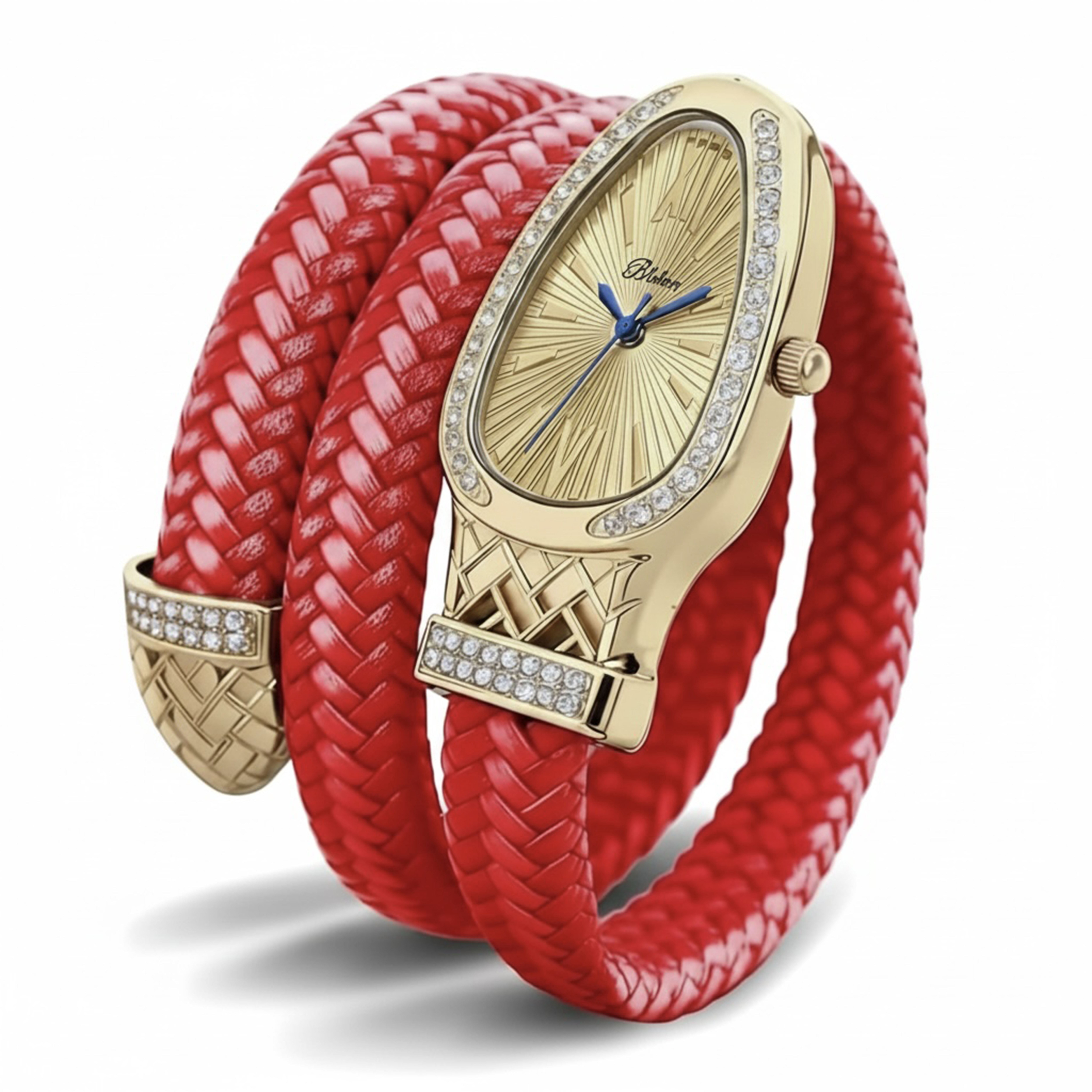 Blekon Original Serpent Wrap Watch – Stunning Coiling Snake Bangle for Women, Braided Leather Elegance, Luxury Quartz Timepiece, Fashion Jewelry