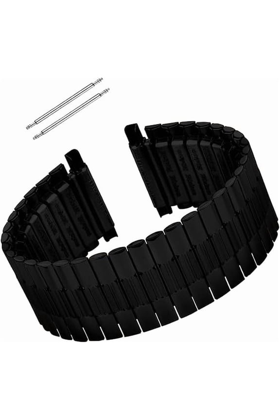 Original Stainless Steel Stretch Watch Band – Flexible Expansion Replacement Strap for 16mm to 23mm Lug Watches, No-Clasp Design with Pins Included