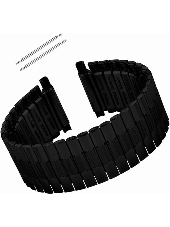 Original Stainless Steel Stretch Watch Band – Flexible Expansion Replacement Strap for 16mm to 23mm Lug Watches, No-Clasp Design with Pins Included
