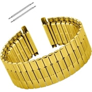 Original Stainless Steel Stretch Watch Band   Flexible Expansion Replacement Strap for 16mm to 23mm Lug Watches, No-Clasp Design with Pins Included