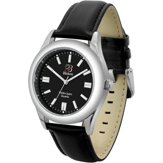 Blekon Collections Original Stylish Bracelet & Leather Watch Set, Elegant Timepiece for Everyday & Special Occasions