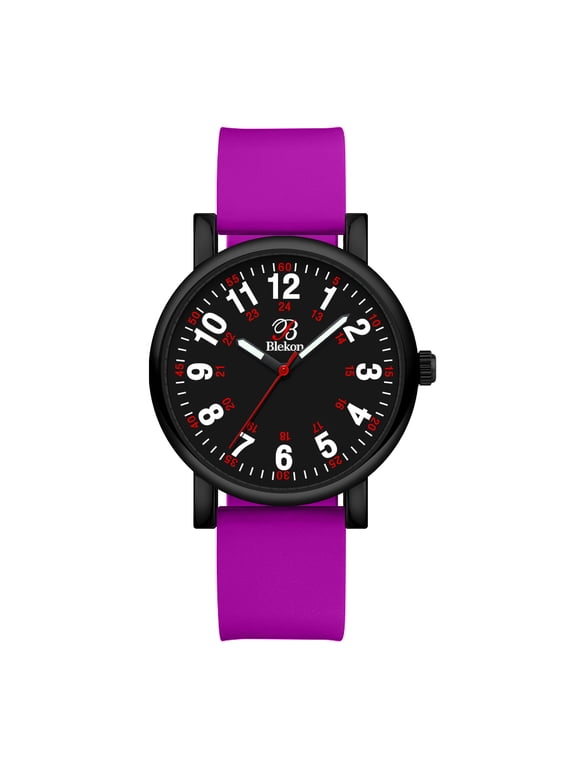 Original Women Adult Watch Round Shape for Medical Students Silicone Band Water Resistant