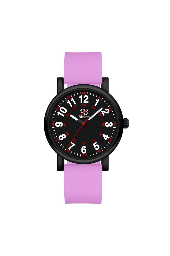 Original Women Adult Watch Round Shape for Medical Students Silicone Band Water Resistant