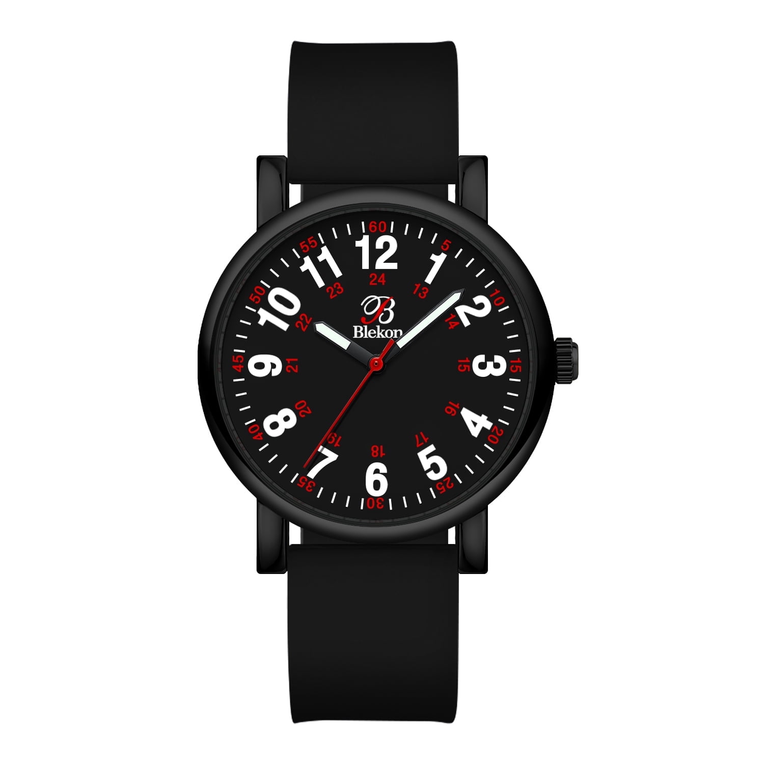 Blekon Original Women’s Medical Watch for Students – Black Silicone Band, Water Resistant