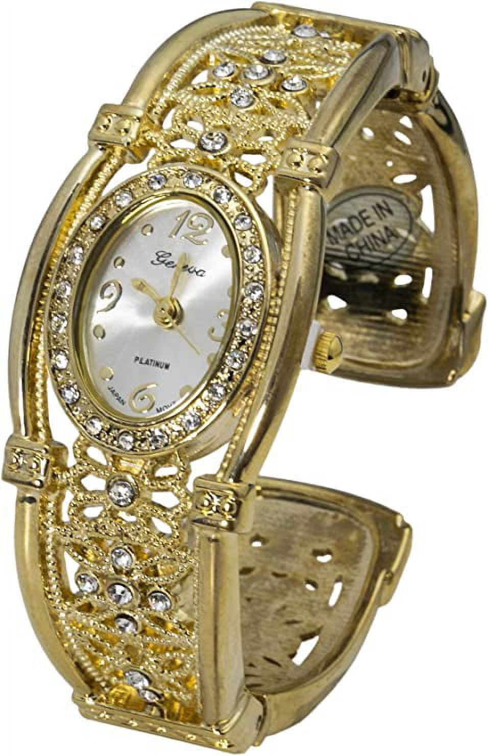 SAGA Light Of Vendome Women's Luxury Cuff Watch - Swiss Ronda Movement, 20mm Square Case, 316L Steel, Water Resistant