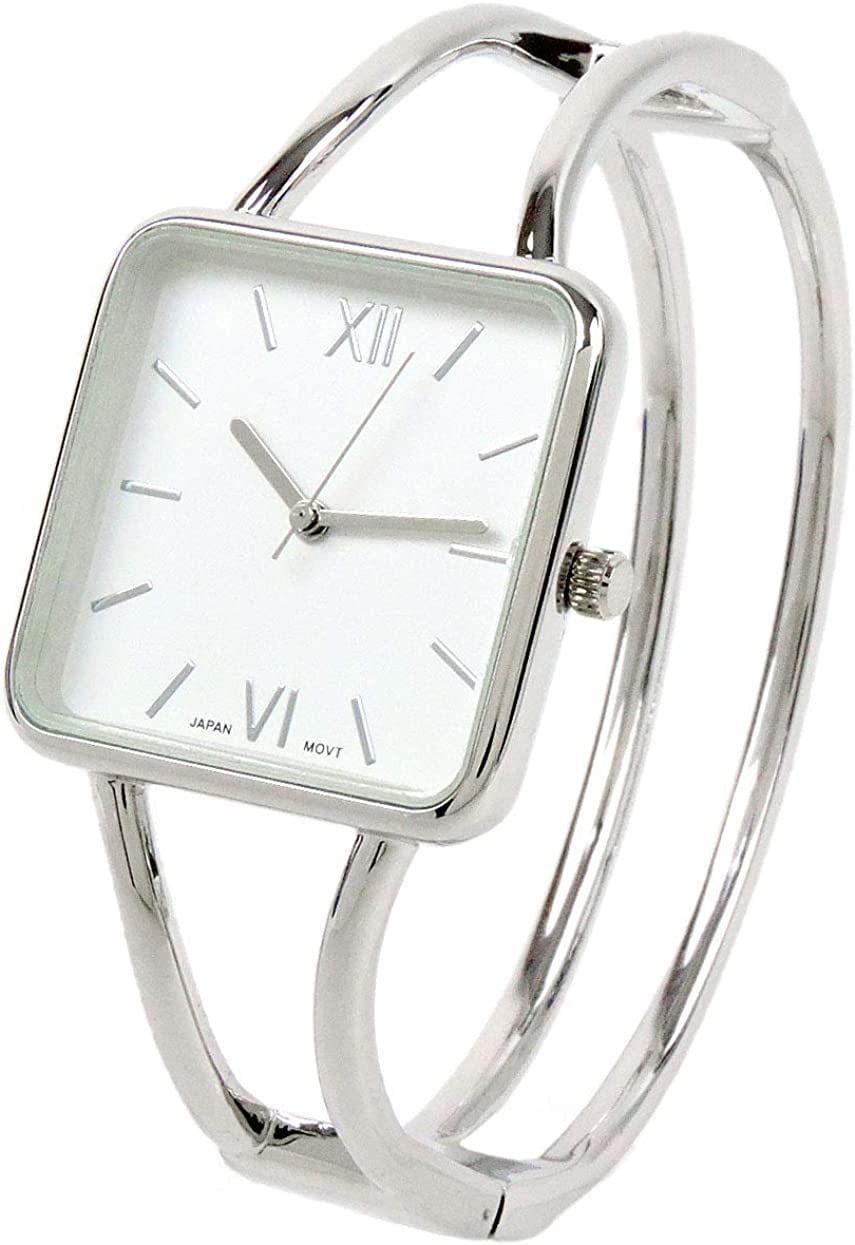 Silver Square face ladies bangle watch Classic Royal Blue Dial Bracelet Watch for Women Square Face  main image 4