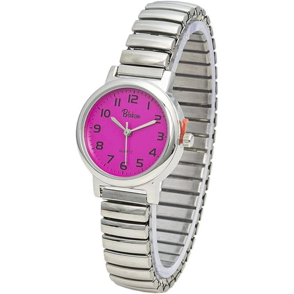 Blekon Stainless Steel Unisex Watch for Adult Stretch Band Fashion Analog Display in Multiple Colors