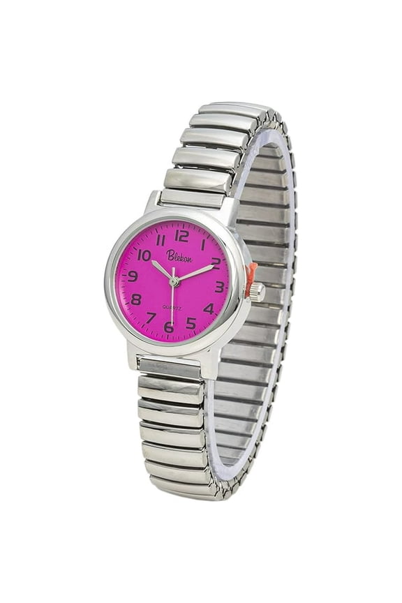 Stainless Steel Unisex Watch for Adult Stretch Band Fashion Analog Display in Multiple Colors