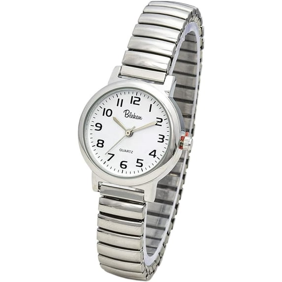 Blekon Stainless Steel Unisex Watch for Adults Stretch Band Fashion Analog Display Multiple Colors